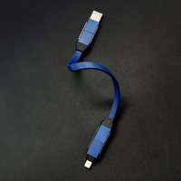 Produk Inovatif baru terbaru OEM pembuka botol kaca bir 3A pengisian cepat Multi 4 in 1 Port ponsel pintar OTG pengisi daya kabel USB