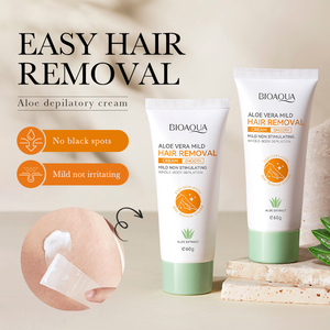 Crème Dépilatoire BIOAQUA Aloe Vera Naturelle Douce et Indolore <span class=keywords><strong>pour</strong></span> une Épilation Définitive Rapide Corps Hommes Femmes - Product Image 2