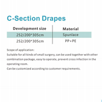 Perlengkapan Medis Rumah Sakit Set Instrumen Bedah Steril Alat Bedah C-section Drape Sekali Pakai Alat Bedah Caesar Dengan Kualitas Tinggi