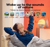 Réveil Intelligent LED Horloge de Table Numérique Alimenté par USB Horloges de Bureau Électroniques Réveil Numérique pour Enfants Chambres Nuit