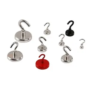 AIM Customized Strong Holding Magnetic Hooks N35 Grade Neodymium Iman With Nickel Coating Offering Welding Cutting Services