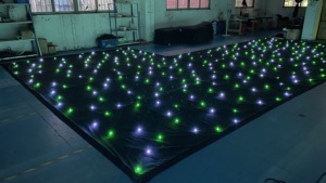 Tissu de toile de fond de mariage, lumière de velours ignifuge, contrôle du son, rideau LED, lumière RGB LED, rideau étoile - Product Image 6