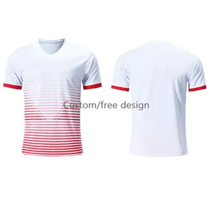 Dernier maillot de football de club Thaïlande Football bleu et rouge Sportswear Maillot de football de football à séchage rapide 2024-2024