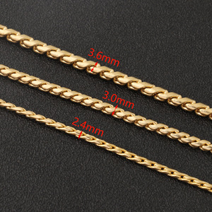 Stainless Steel <b>Rope</b> <b>Chain</b> Gold Plated For Necklace Making Jewelry Finding H1692 - Product Image 2
