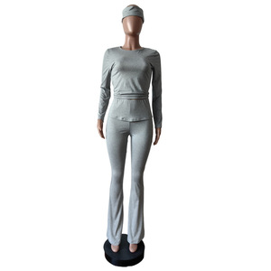 Conjuntos de Ropa Deportiva para Mujer con Diademas, Logotipo Personalizado, Traje Deportivo de Dos Piezas para Mujer, Leggings Ajustados, Conjunto de Gimnasio - Product Image 2