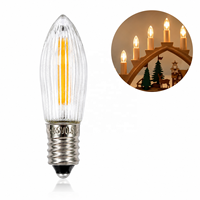 Ampoule LED à filament C6 E10 8-55V 0.2W pour pont de bougies suédoises, bougies Riffelkerzen et arche de bougies de Noël
