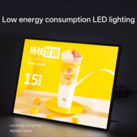 Boîte à lumière décorative magnétique OLED LED ultra-mince, rectangle, panneau d'affichage intérieur, montage mural, suspendu, haute luminosité, 4000 lumens