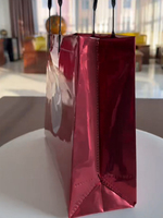 Bolsa de Compras de Plástico Transparente Circular Personalizada, Recubierta de Aluminio, Colorida, Ecológica, Duradera, con Ventana Visible