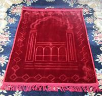 Tapis de prière musulman islamique en velours diamanté brillant antidérapant imprimé en 3D pour la décoration de la maison islamique
