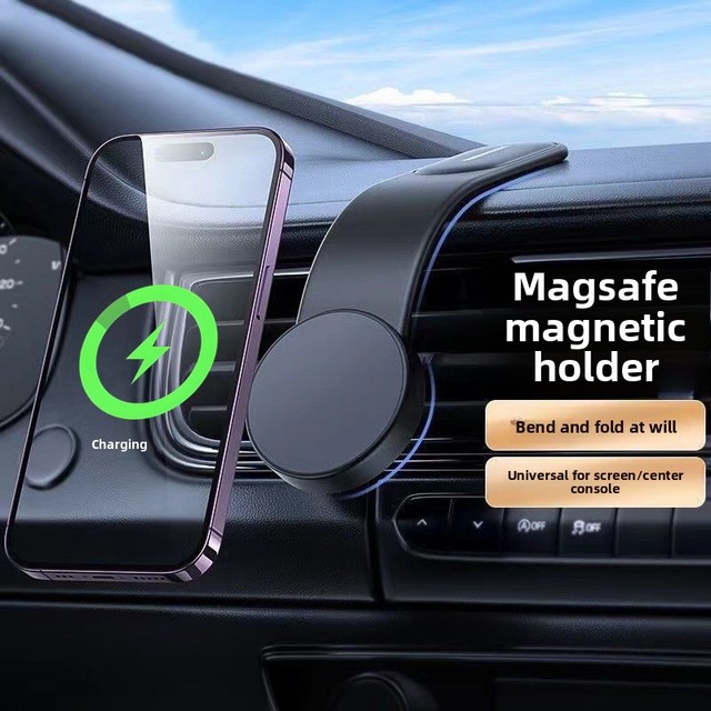 New Car Magnetic Phone Holder with MagSafe 15W Wireless Charging and Navigation-compatible air Outlet Mount