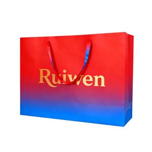 Sacs cadeaux personnalisés, emballages de luxe pour parfums de boutique, petits sacs en papier noir pour bijoux de mariage avec poignées - Product Image 1