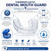 Protège-dents thermoplastique anti-ronflement pour usage nocturne, attelle dentaire pour le ronflement, le grincement des dents et la protection contre le bruxisme