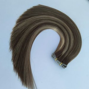 Butterfly Genius Double Drawn Virgin Natural Hair Extensions <strong>Invisible</strong> <strong>Weft</strong> with XO Skin Hole Seamless Injected for Salons - Product Image 5