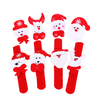 Bracelet en tissu réutilisable non toxique CHUANGXINYI pour enfants, avec anneau à pression, décorations lumineuses en peluche de dessin animé, cadeau de Noël 20x3cm