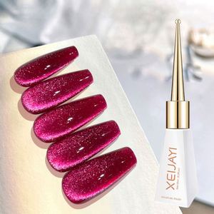 Smalto per Unghie Gel Effetto Occhio di Gatto con Perline di Vetro Scintillanti 10ml, Gel Magnetico Riflettente, Colore <span class=keywords><strong>Nude</strong></span>, Smalto UV Permanente per Nail Art - Product Image 3