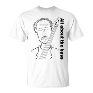 Camiseta All About The Bass para amantes de la música, con diseño de bajo de 4 cuerdas - Product Image 1