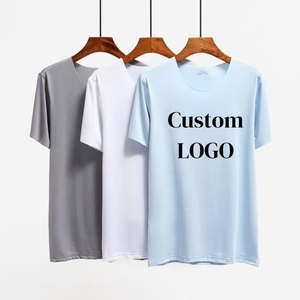 T-shirt de sport d'été pour homme, col rond, sans couture, à manches courtes, en soie glacée, haute élasticité, séchage rapide, coupe ajustée - Product Image 1