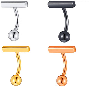Nouveau petit piercing de nombril en acier inoxydable, anneau ombilical simple en acier inoxydable, bijou de piercing ombilical - Product Image 2