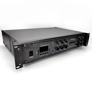 เครื่องขยายเสียง Mingsion 2U 6 โซน 3 ช่องสัญญาณเสียง 2 ช่องไมค์ Aux ในตัว พร้อมระบบปิดเสียงเสียงเรียกเข้า ควบคุมเสียงแหลม เสียงเบส ช่องต่อ USB SD FM BT รองรับ 4-16 โอห์ม 70V/100V - Product Image 2