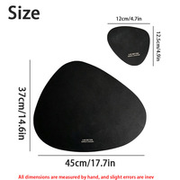 Set de table en cuir PU résistant à la chaleur, imperméable, antidérapant et pliable pour bureau, restaurant, mariage, salle à manger, école