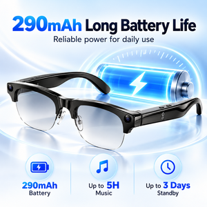 แว่นตา AI รุ่น M96 กล้อง 8MP น้ำหนัก 38 กรัม บลูทูธ 5.4 WiFi6 บันทึกภาพมุมมองบุคคลที่หนึ่ง แปลภาษาแบบเรียลไทม์ ระบบ AI Vision แบตเตอรี่ 290mAh แบบ Open Ear มาตรฐานกันน้ำ IP66 - Product Image 5