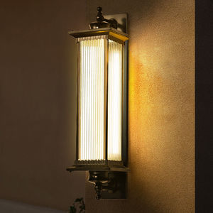 โคมไฟติดผนังภายนอกแบบ LED สไตล์เรโทร แถบยาว วัสดุเหล็ก IP65 แสงวอร์มไวท์ 3500K รับประกัน 10 ปี สำหรับสวน ระเบียง ทางเข้าบ้าน - Product Image 1