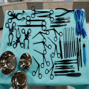 Juego de Instrumentos Quirúrgicos Manuales para Cirugía General, Herramientas de Acero Inoxidable de Clase II con Certificación CE, con Recipientes y Cables - Product Image 3
