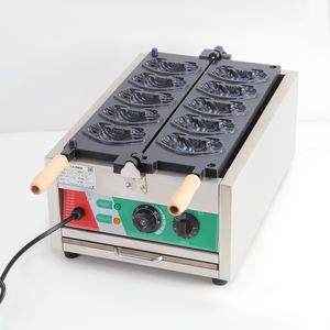 Nouvelle machine à Taiyaki numérique commerciale Delbosen, 10 moules, double plaque, électrique, haute productivité, en acier inoxydable 304, pour gâteaux et desserts - Product Image 6