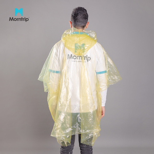 Vente chaude Poncho de pluie jetable en plastique transparent imperméable en PE imperméable facile à transporter Vêtement de pluie d'extérieur avec capuche - Product Image 5