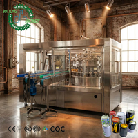 Système complet de mise en conserve en aluminium à grande échelle 8000 CPH, remplisseuse-scelleuse 2-en-1 avec unité de dépalletisation automatique pour bière