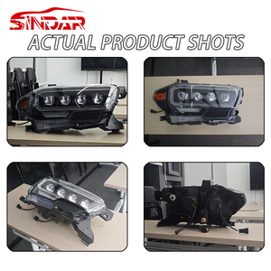 Gruppo Fari <span class=keywords><strong>LED</strong></span> Auto SINDAR, Accessori Modificati per Fari Anteriori Toyota Tacoma N300 2015-2020 2016-2023, Luce a 4 Lenti - Product Image 4