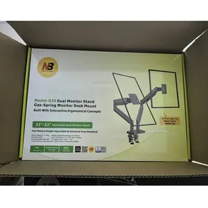 NB G35アルミニウム合金22 "-32" デュアルLCD LEDモニターマウントガスアーム調節可能な高さフルモーションサポート<span class=keywords><strong>3</strong></span>-12kgロード用 - Product Image 6