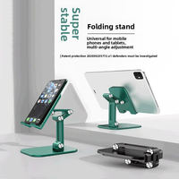 Support de téléphone pliable pour iPhone, iPad, Samsung, support de tablette de bureau réglable, support de diffusion en direct multi-angles, antidérapant, portable