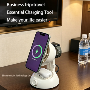 Base de Carga Inalámbrica Magnética 4 en 1 para iPhone 16 15 14 13 <span class=keywords><strong>Pro</strong></span> Max, <span class=keywords><strong>Apple</strong></span> Watch, <span class=keywords><strong>AirPods</strong></span>, para Teléfonos <span class=keywords><strong>Samsung</strong></span> y Xiaomi, Carga Rápida - Product Image 4