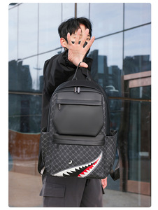 OEM người đàn ông của kẻ sọc ba lô hợp thời trang Joker da schoolbag và Túi máy tính cho du lịch thể thao giản dị phong cách - Product Image 3