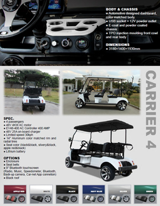 Vente en gros de 1 2 4 places HDK Evolution Mini Buggy Scooters Voiturettes de golf électriques 48V à prix bon marché pour hôtel aéroport ferme - Product Image 4