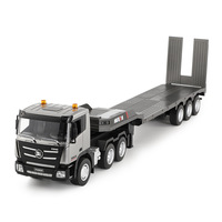 Camion de transport électrique 1:18 pour enfants, semi-remorque à plateau, tracteur, camion d'ingénierie, excavatrice, nouvelle voiture RC Huina 1319 à neuf canaux