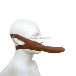Face Dildo Wholesale Latex Dong Mask Gag Chin Strap on <span class=keywords><strong>Facial</strong></span> Dildo Arnés Juguetes sexuales - Product Image 1