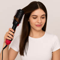 Sèche-cheveux électrique professionnel 1000W, lisseur à air chaud, sécurité, 3 températures, brosse en nylon, vente directe usine