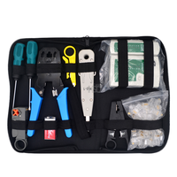 Prix OEM professionnel Kit d'outils à main de 10 pièces pour le sertissage de réseau comprenant un sac de câble Ethernet pour connecteur Die Antsig F Rj45