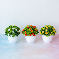 Mini plante en plastique artificiel avec Pot, 1 pièce, fausses fleurs, bonsaï pour décor de Table, maison