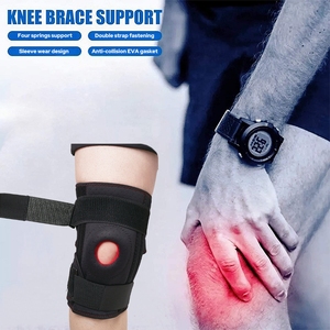 Supporto <span class=keywords><strong>per</strong></span> <span class=keywords><strong>Ginocchio</strong></span> in Neoprene con Rotula Aperta, Fascia Compressiva Regolabile con Stabilizzatori Laterali a Molla - Product Image 6