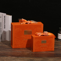 Boîte cadeau rétro de luxe de grande taille en forme de nœud, boîte à bonbons de mariage rétro, étui de sac à main