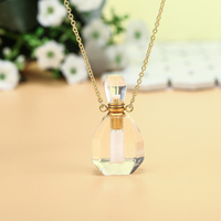 Collier diffuseur d'huiles essentielles en pierre, pendentif en acier inoxydable, parfum aromathérapie