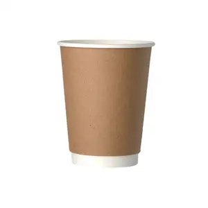 Pulpe de canne à sucre PLA tasse en papier avec couvercle tasse de lait de soja biodégradable carré boisson chaude café lait thé tasse en papier