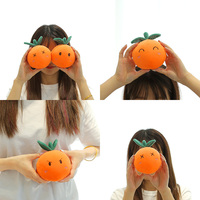 Porte-clés sensoriel lesté personnalisé en peluche orange, breloque de sac, pendentif fruit en peluche doux, mini jouet en peluche mignon Kawaii, cadeau en gros