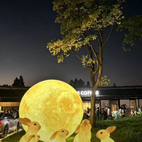 Grandes boules lumineuses de jardin en plastique, lumières de planètes, imperméables, changeantes de couleur RGB, boule de lune, décorations de Noël et de fêtes