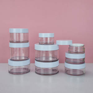 Pot de crème en plastique 1oz 2oz 4oz couvercle rose personnalisé à fond épais vide 250ml 8oz pot en plastique givré - Product Image 5