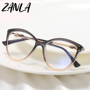 Moda Cat Eye Optical Glasses Frames Mulheres Vintage Clear Lens Anti-Luz Azul Bloqueio Óculos Frame Prescrição Espetáculo - Product Image 2