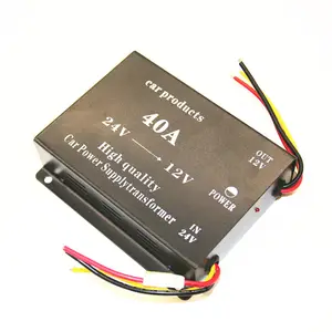 ราคาขายส่งหม้อแปลงไฟฟ้ารถยนต์ 24V ถึง 12V 40A DC/DC ตัวแปลงแหล่งจ่ายไฟรถยนต์